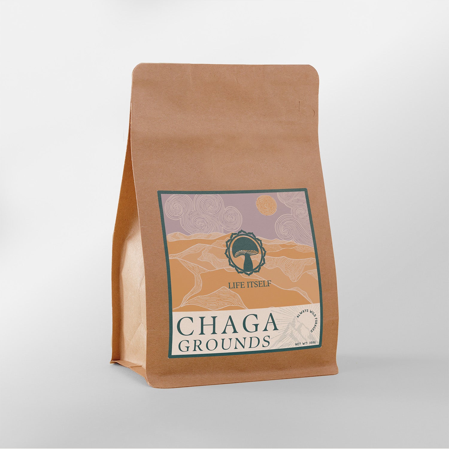 Wild Foraged Chaga Mushroom Chunks & Grounds - Antioxidant-Rich Immune Support for Brewing Tea by Life Itself